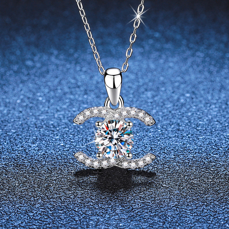 [Limara]CLASSIC INTERLOCKING MOISSANITE PENDANT NECKLACE