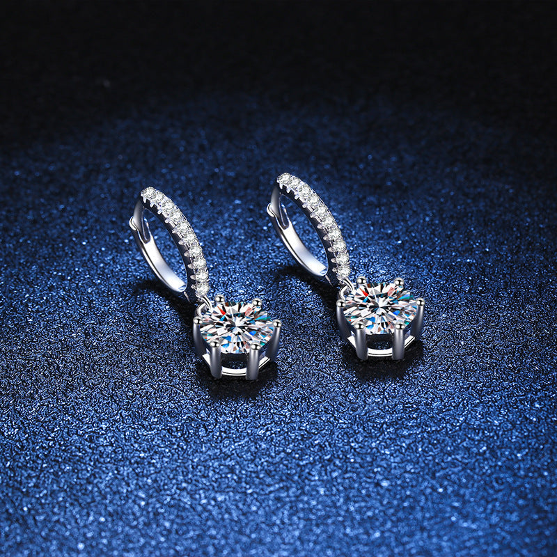 [Limara]CLASSIC 6-PRONG MOISSANITE DROP EARRINGS