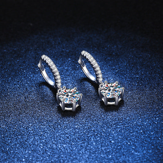 [Limara]CLASSIC 6-PRONG MOISSANITE DROP EARRINGS