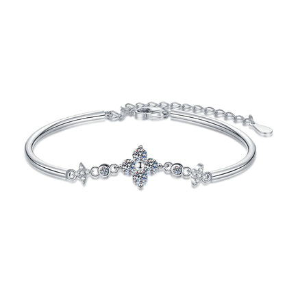 [Limara]CLOVER & TWIN-STAR MOISSANITE BRACELET
