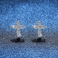 [Limara]SPARKLING CROSS MOISSANITE STUD EARRINGS