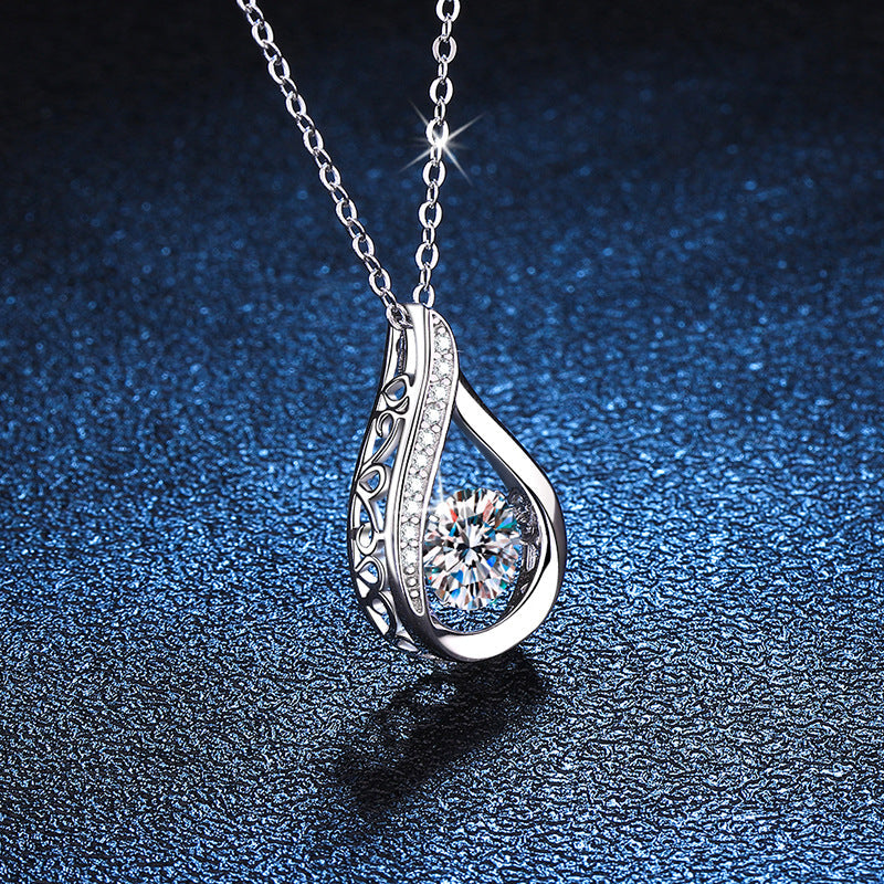 [Limara]DANCING WATER DROP MOISSANITE NECKLACE