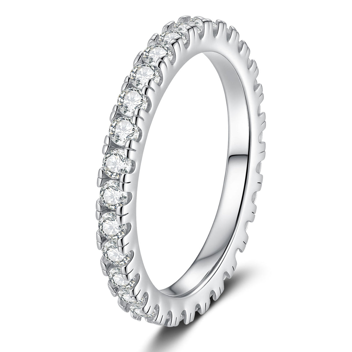[Limara]DAINTY 0.87CT FULL ETERNITY MOISSANITE RING