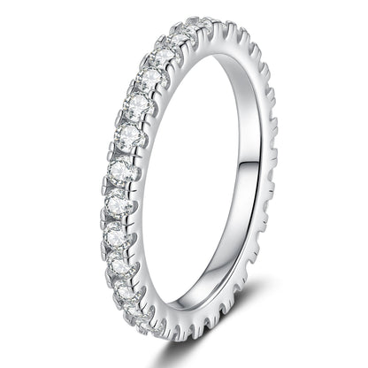 [Limara]DAINTY 0.87CT FULL ETERNITY MOISSANITE RING
