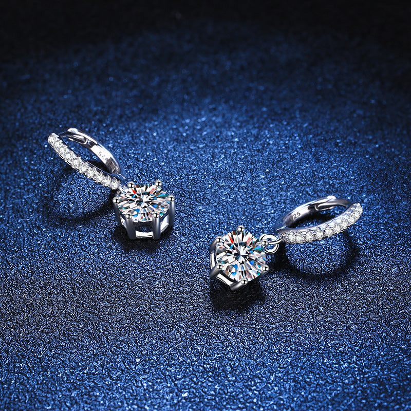 [Limara]CLASSIC 6-PRONG MOISSANITE DROP EARRINGS