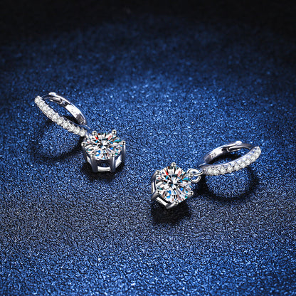 [Limara]CLASSIC 6-PRONG MOISSANITE DROP EARRINGS