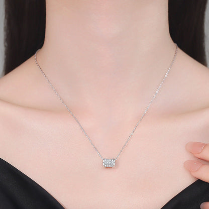 [Limara]FULL-PAVE "HOURGLASS" MOISSANITE NECKLACE