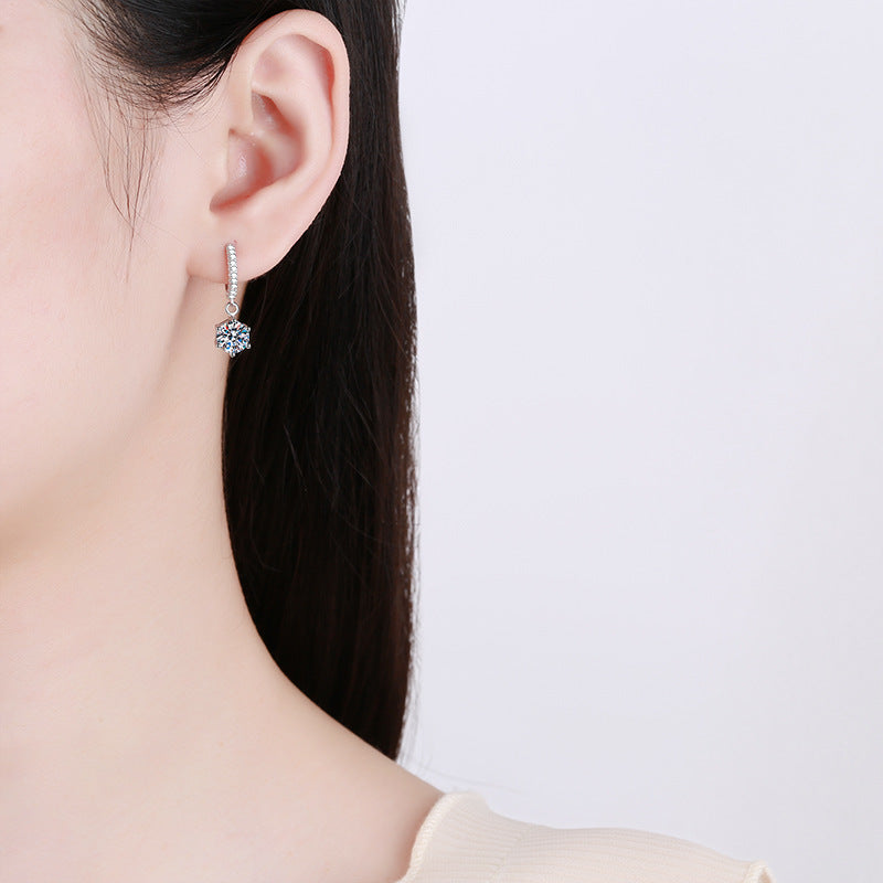 [Limara]CLASSIC 6-PRONG MOISSANITE DROP EARRINGS