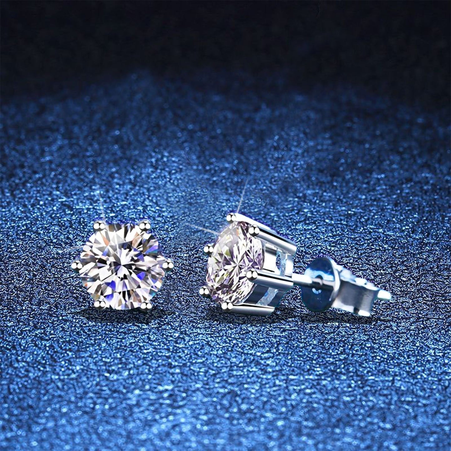 [Limara]SIX-PRONG MOISSANITE EARRINGS