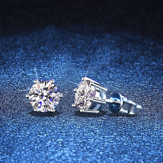 [Limara]SIX-PRONG MOISSANITE EARRINGS