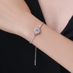 [Limara]INTERLOCKING HEART & CIRCLE MOISSANITE BRACELET