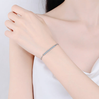 [Limara]SMILING CURVE MOISSANITE BRACELET