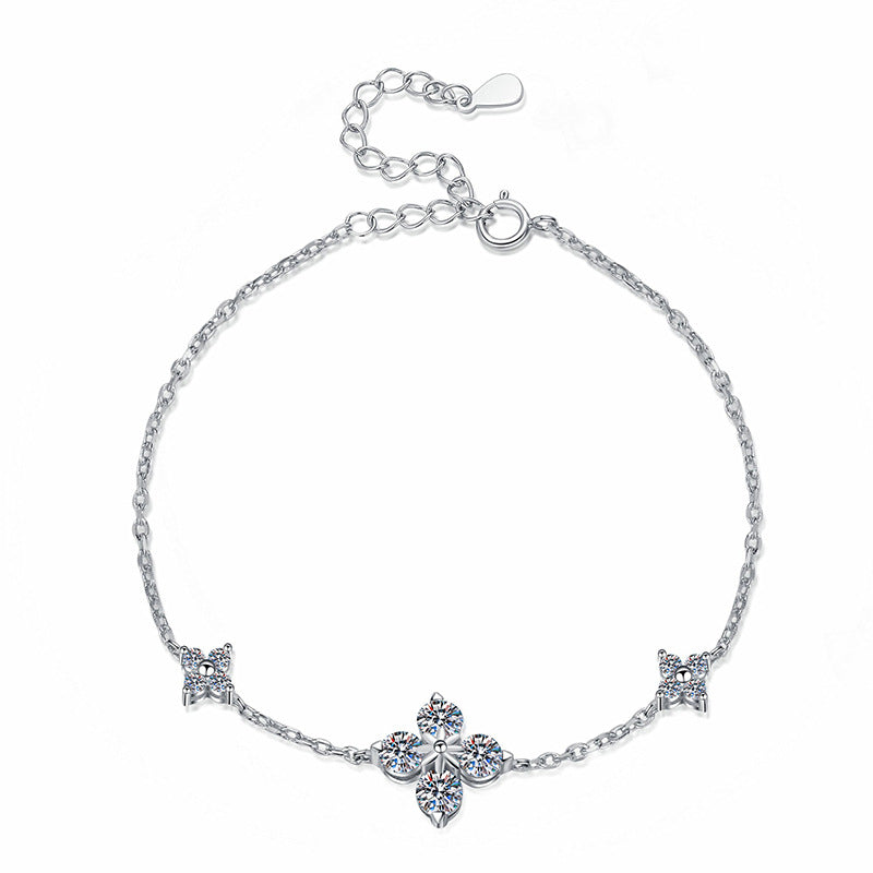 [Limara]CLOVER LUCKY CHARM MOISSANITE BRACELET