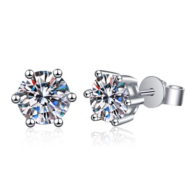 [Limara]SIX-PRONG MOISSANITE EARRINGS