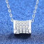 [Limara]FULL-PAVE "HOURGLASS" MOISSANITE NECKLACE