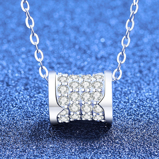 [Limara]FULL-PAVE "HOURGLASS" MOISSANITE NECKLACE