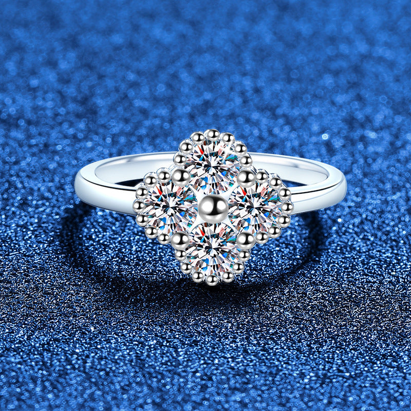 [Limara]ELEGANT FOUR-LEAF CLOVER MOISSANITE RING