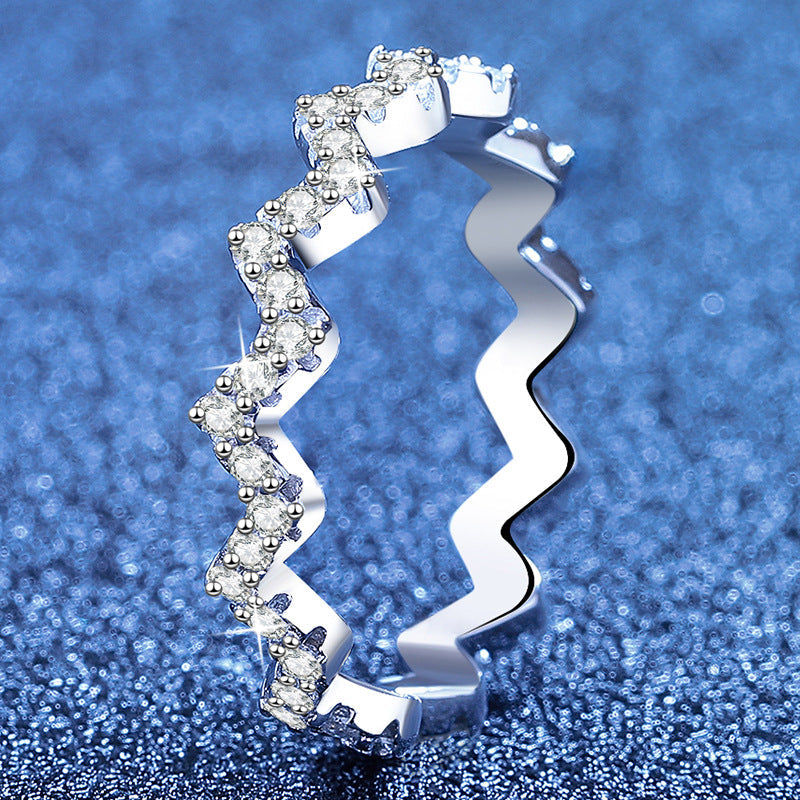 [Limara]CHIC WAVY MOISSANITE ETERNITY RING