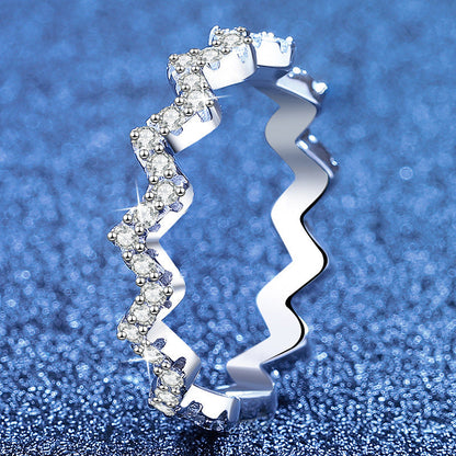 [Limara]CHIC WAVY MOISSANITE ETERNITY RING