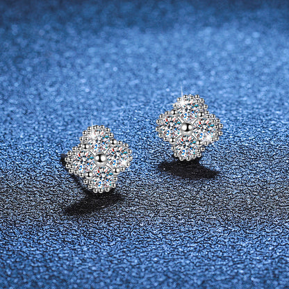 [Limara]ELEGANT FOUR-LEAF CLOVER MOISSANITE STUD EARRINGS