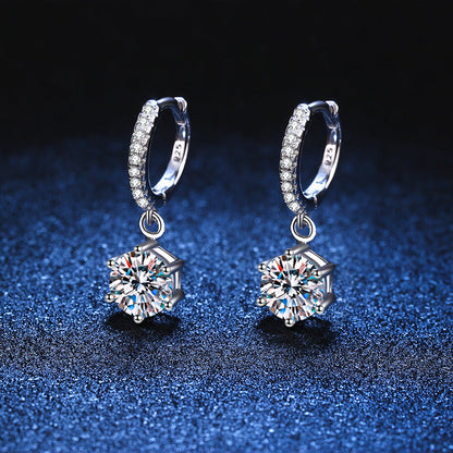 [Limara]CLASSIC 6-PRONG MOISSANITE DROP EARRINGS