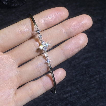 [Limara]CLOVER & TWIN-STAR MOISSANITE BRACELET