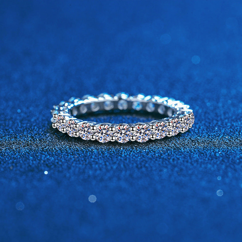 [Limara]LUXURIOUS 2.2 CARAT FULL ETERNITY MOISSANITE RING