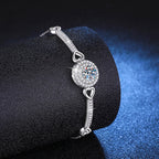 [Limara]INTERLOCKING HEART & CIRCLE MOISSANITE BRACELET
