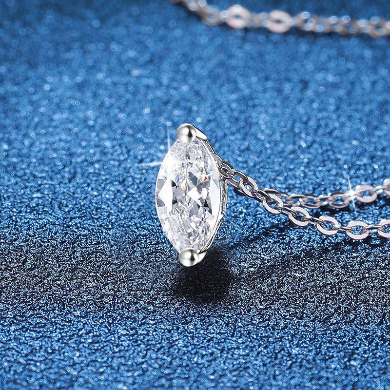 [Limara]SOPHISTICATED MARQUISE-CUT MOISSANITE PENDANT NECKLACE