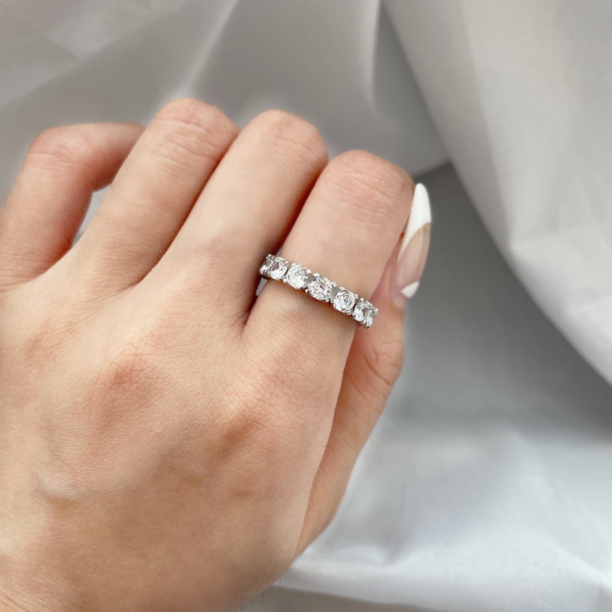 [Limara]Eternity Round Cut Tennis Ring