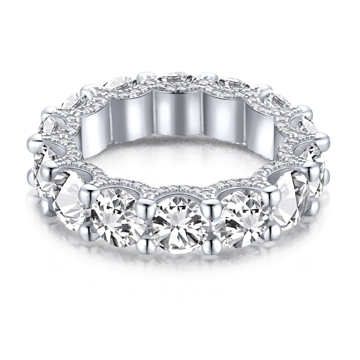[Limara]Gorgeous Round Cut Tennis Ring