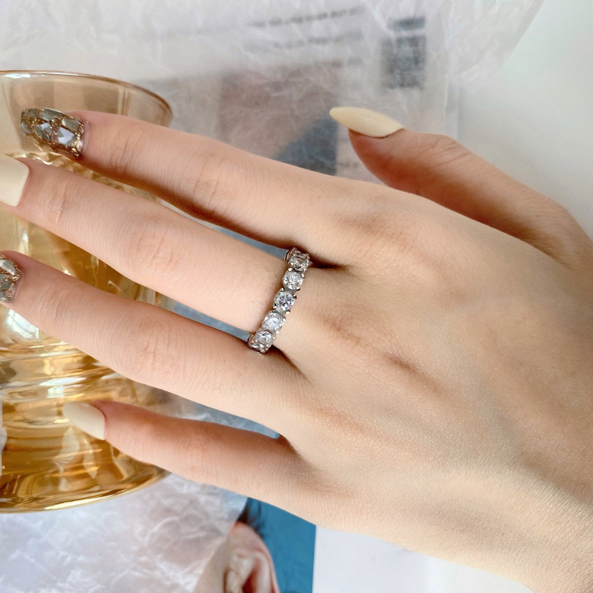 [Limara]Eternity Round Cut Tennis Ring