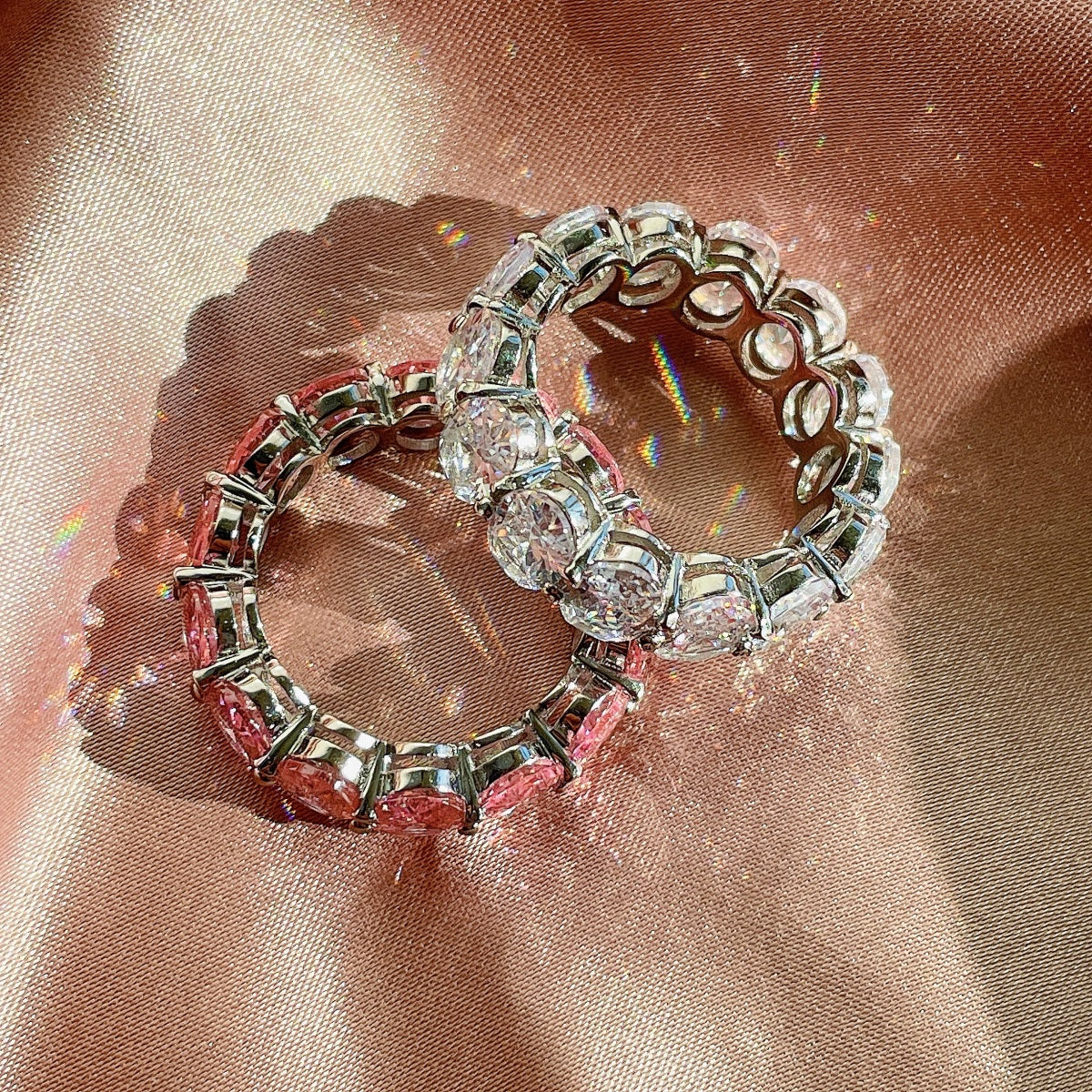 [Limara]Dainty Elongated Cushion Cut Tennis Ring