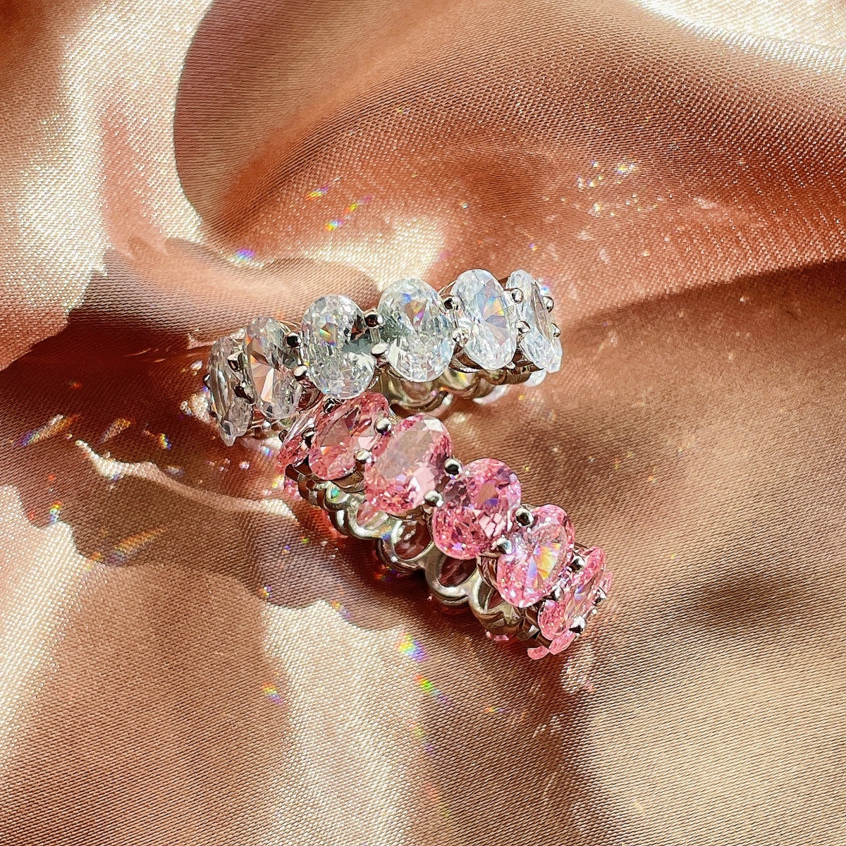 [Limara]Dainty Elongated Cushion Cut Tennis Ring