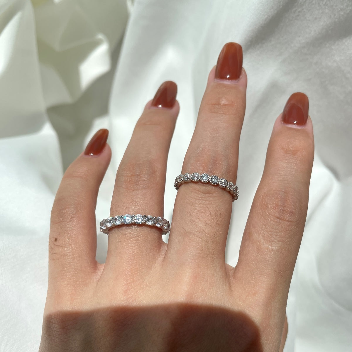 [Limara]Sparkling Round Cut Tennis Ring