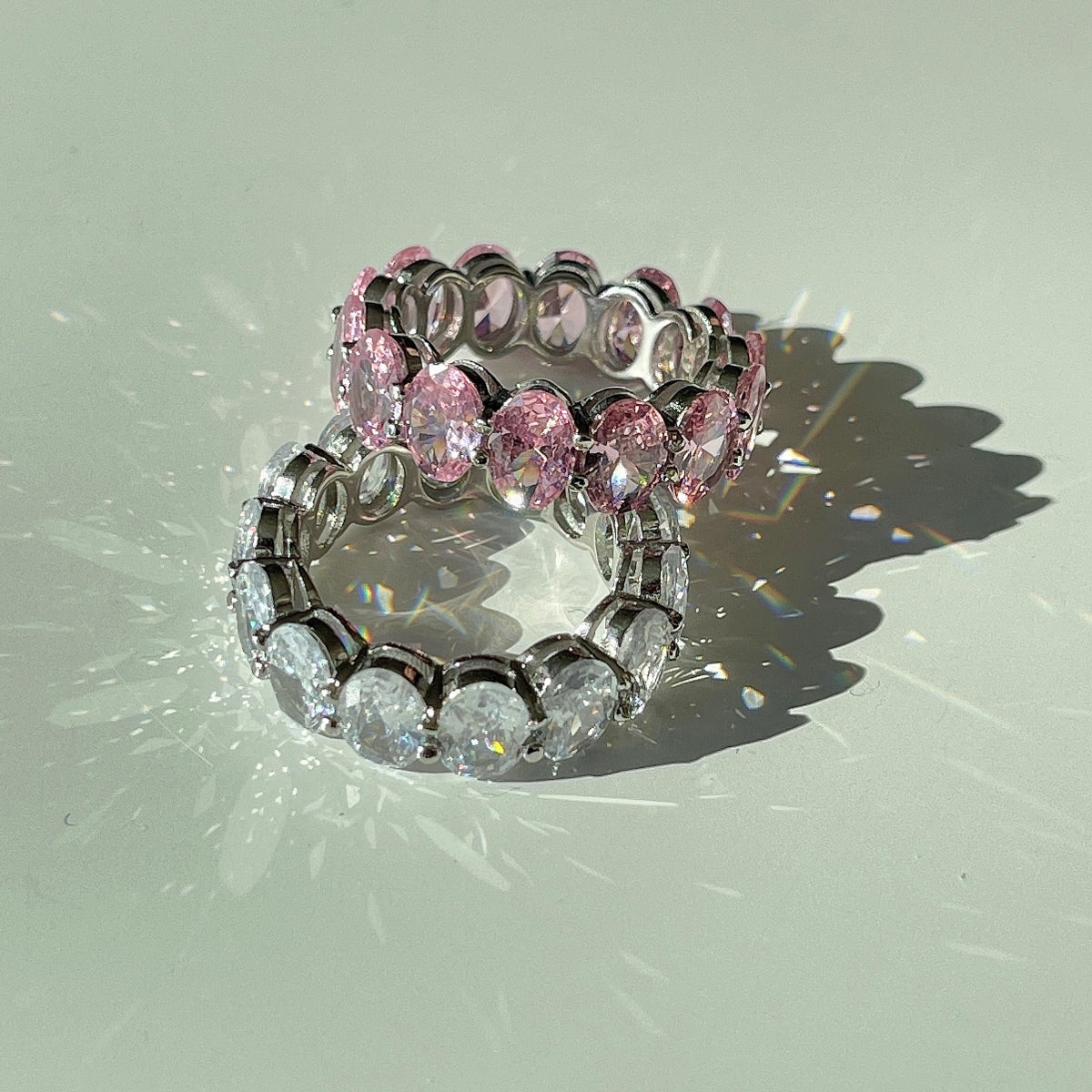 [Limara]Dainty Elongated Cushion Cut Tennis Ring