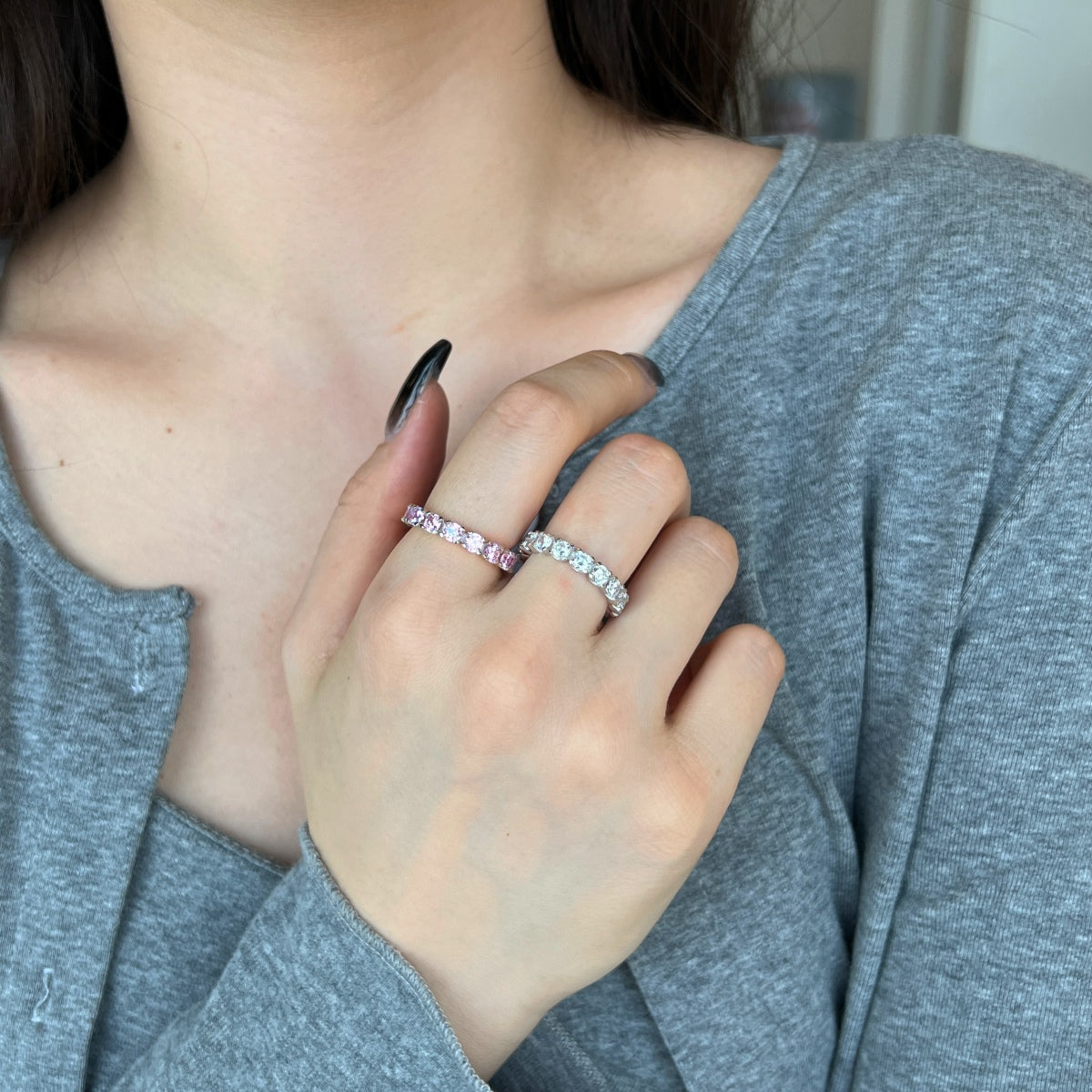 [Limara]Eternity Round Cut Tennis Ring