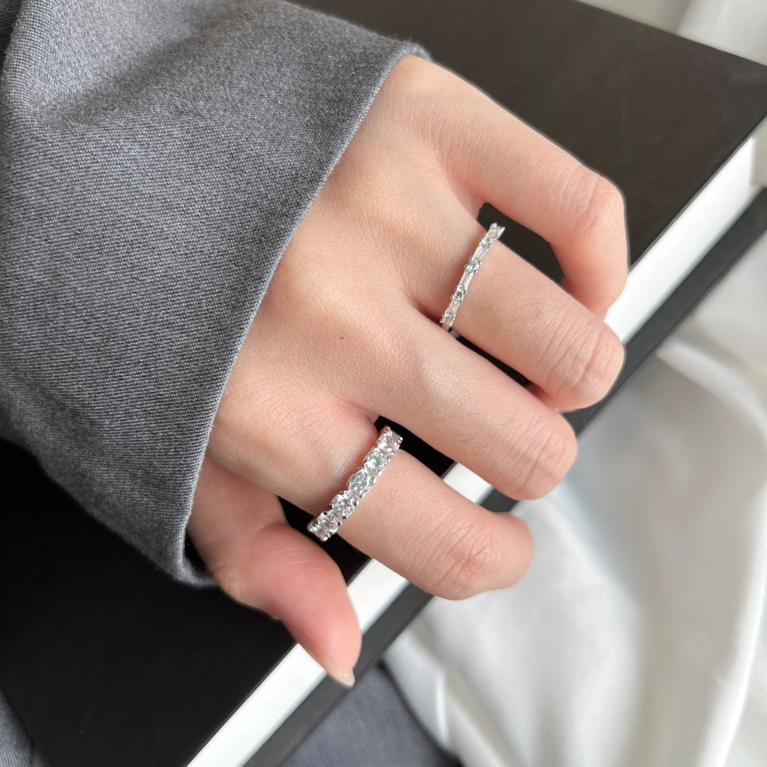 [Limara]Eternity Round Cut Tennis Ring