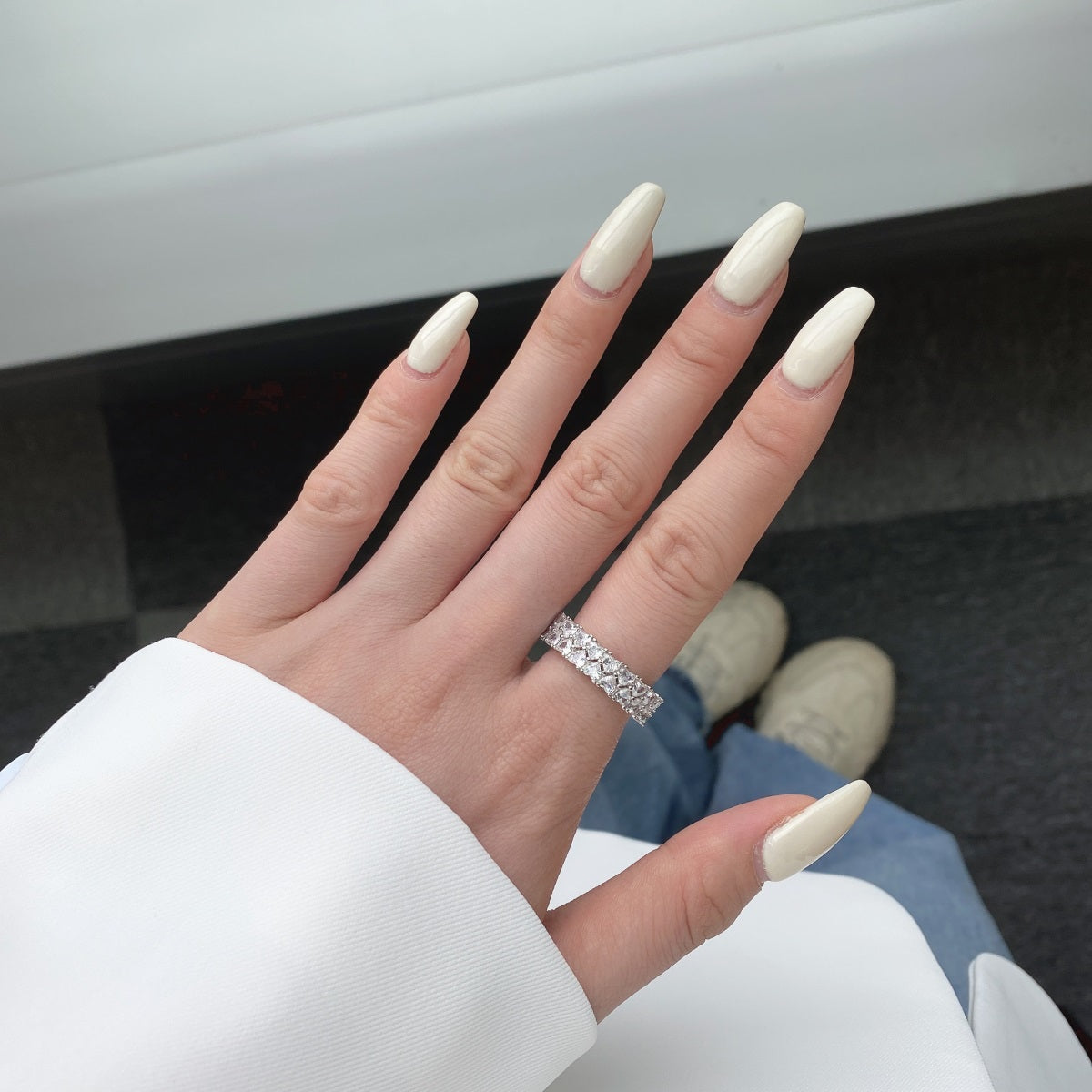 [Limara]Sparkling Full Heart Ring