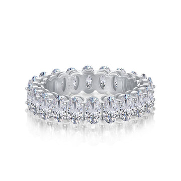 [Limara]Ornate Oval Cut Tennis Ring