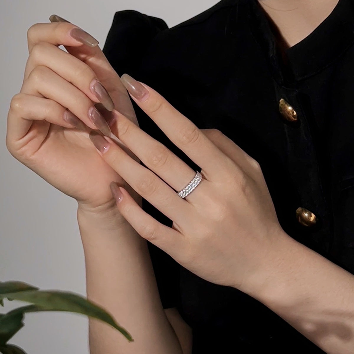 [Limara]Dainty Round Cut Tennis Ring