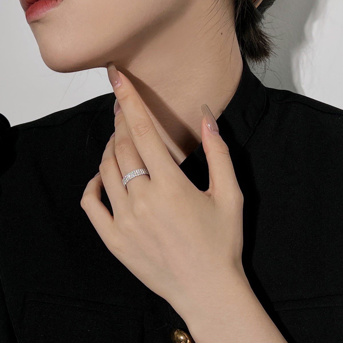 [Limara]Dainty Round Cut Tennis Ring