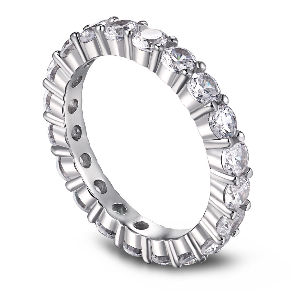 [Limara]Sparkling Round Cut Tennis Ring