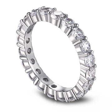 [Limara]Sparkling Round Cut Tennis Ring