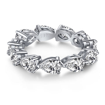 [Limara]Exquisite Pear Cut Tennis Ring