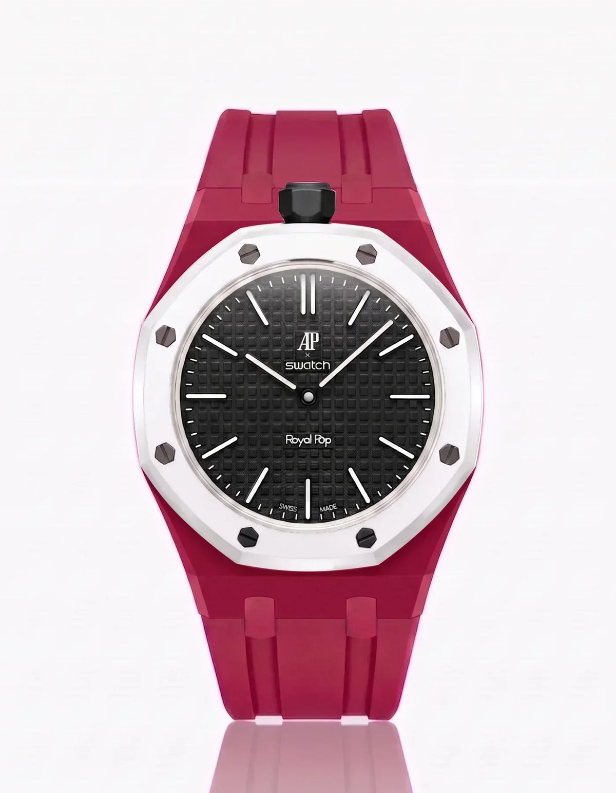 Silicone Strap & Case Royal Pop Ocho Negro(Customize  Colors)