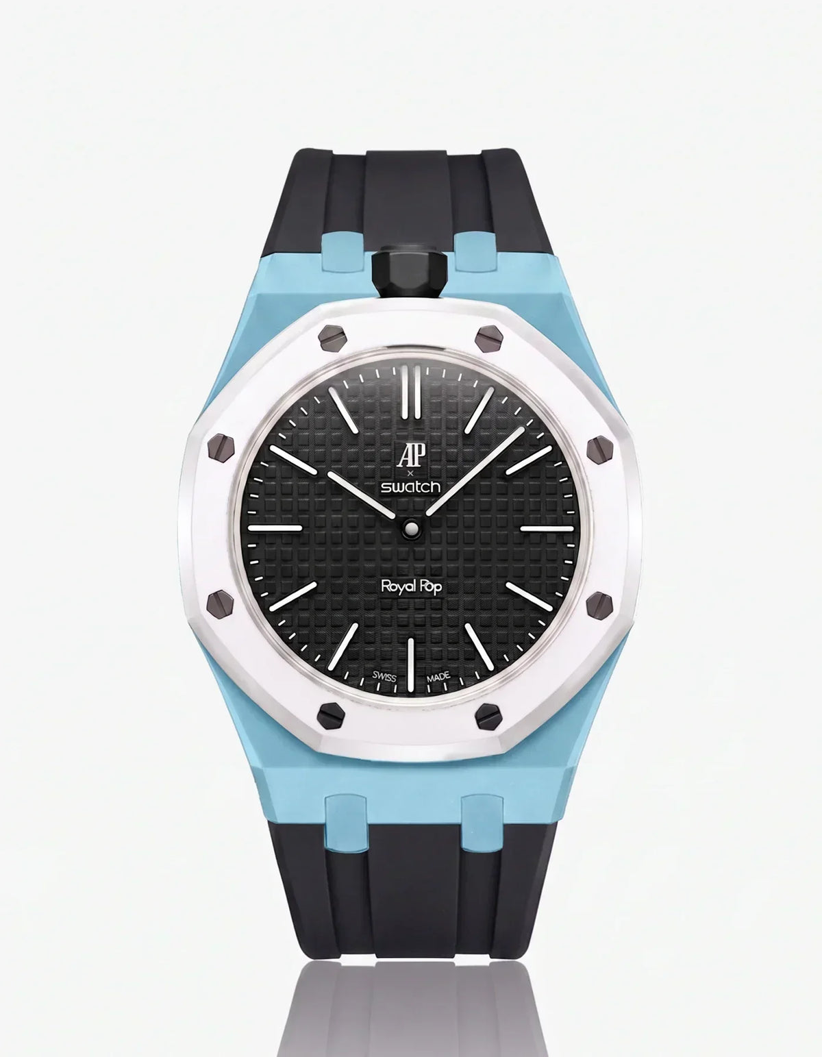 Silicone Strap & Case Royal Pop Ocho Negro(Customize  Colors)