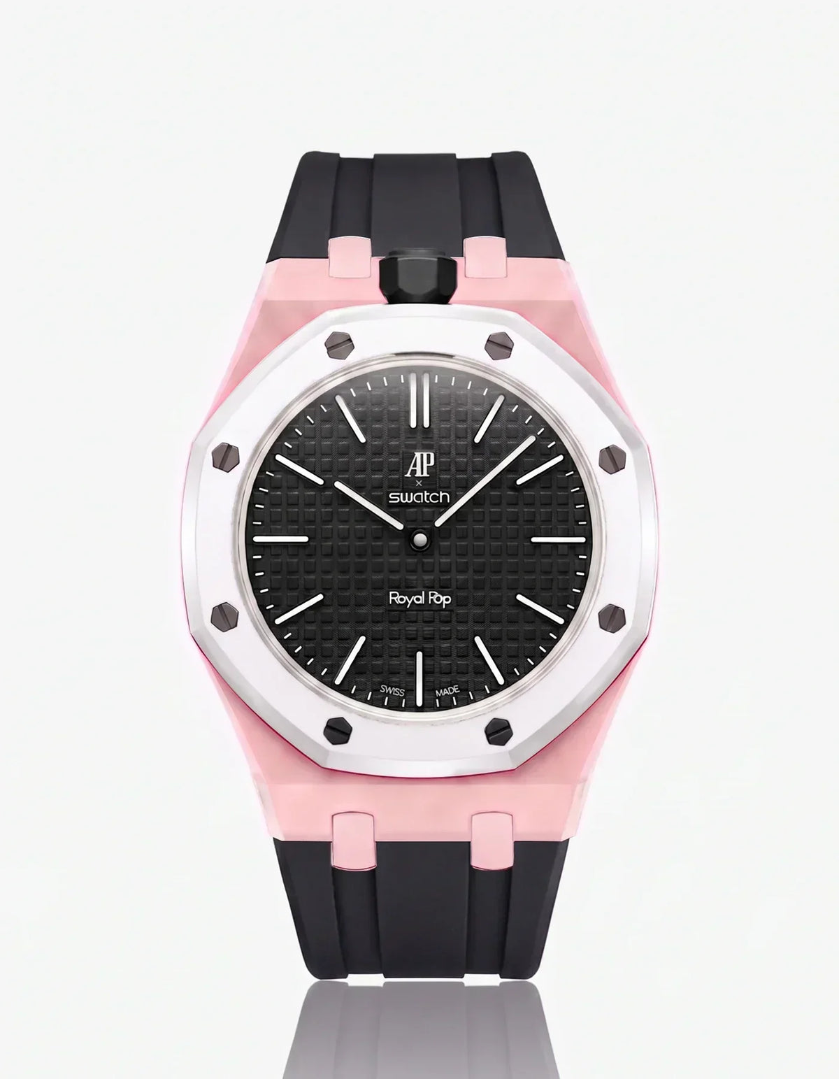 Silicone Strap & Case Royal Pop Ocho Negro(Customize  Colors)