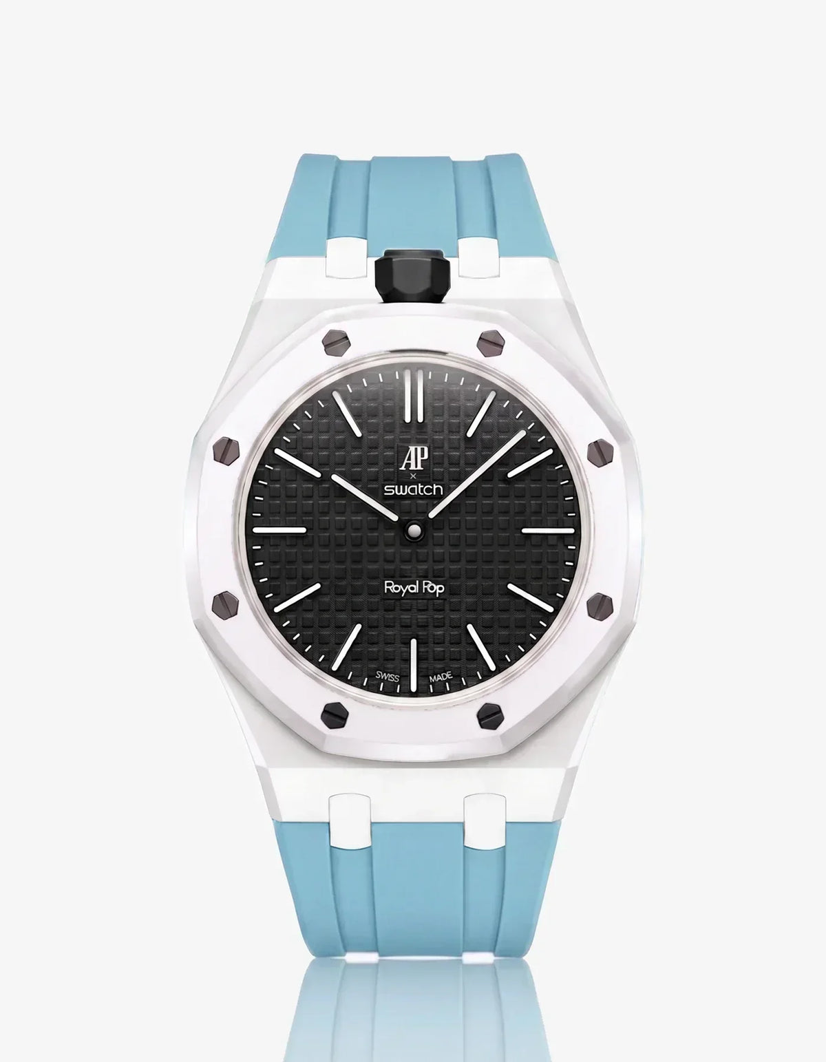 Silicone Strap & Case Royal Pop Ocho Negro(Customize  Colors)