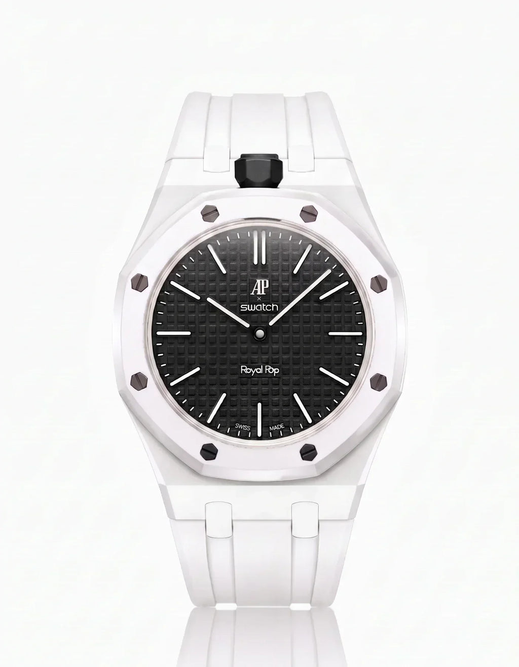 Silicone Strap & Case Royal Pop Ocho Negro(Customize  Colors)